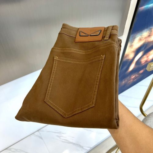 定番 合わせやすい ロングパンツ フェンディ ジーンズ 偽物 デニムパンツ 