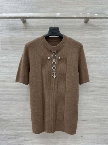 スタッズ付 ウール クルーネック セーター プラダ ニット 偽物 トップス