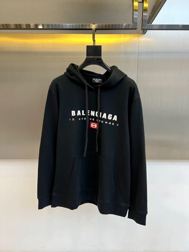 カジュアル コットン フーディー バレンシアガ パーカー 偽物 プルオーバー ブラック