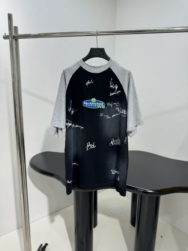 ユニセックス ラグラン オーバーサイズ 半袖Tシャツ バレンシアガ Tシャツ 偽物 ブラック