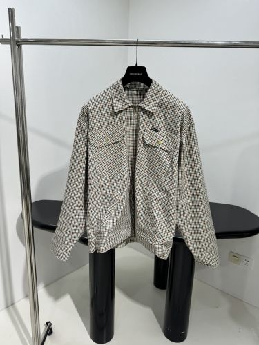 チェック柄 カジュアル オーバーサイズシャツ バレンシアガ シャツ 偽物 ユニセックス