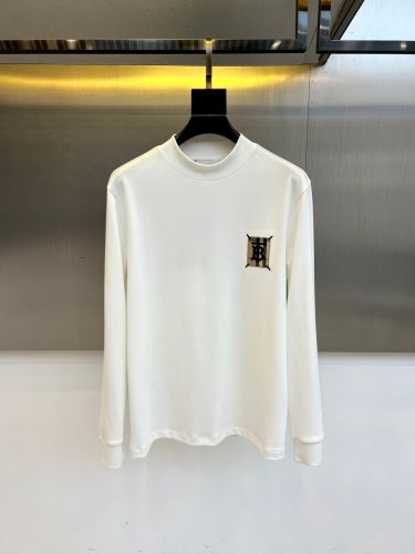 シンプル おしゃれ 長袖Tシャツ バーバリー Tシャツ 偽物 コットン ホワイト