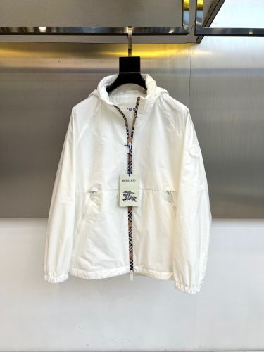 カジュアル フード収納可能 2WAY ジャケット バーバリー ジャケット 偽物 ホワイト