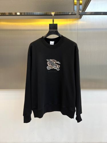 定番 クルーネック スウェットシャツ バーバリー Tシャツ 偽物 コットン ブラック