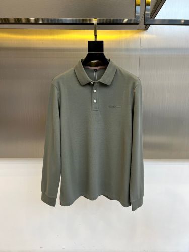 バーバリー Tシャツ 偽物 シンプル 合わせやすい ロゴ入り長袖 ポロシャツ 