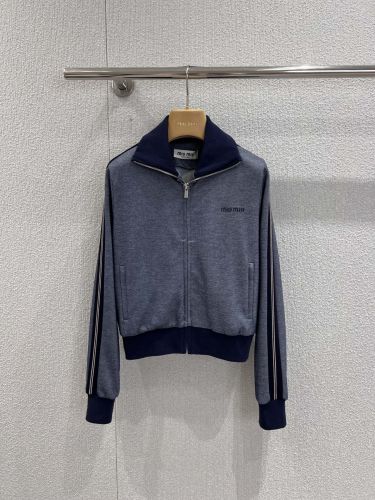 カジュアル おしゃれ ショート丈トラックジャケット ミュウミュウ ジャケット コピー
