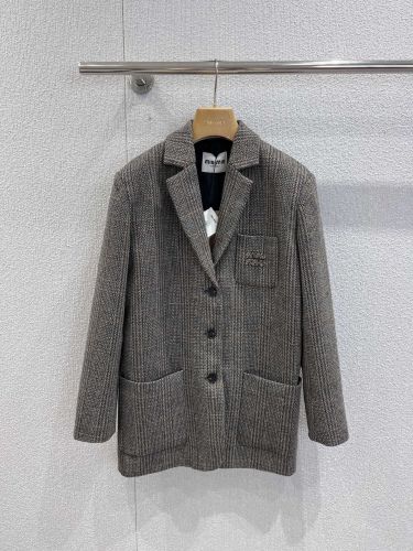 クラシック ウール テーラードジャケット ミュウミュウ ジャケット コピー ブレザー