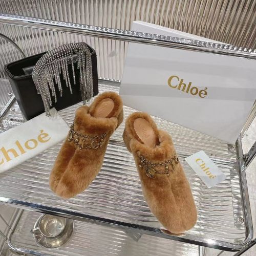 上品 ふわふわ クロエ サンダル スーパーコピー シアリング ミュール ブラウン