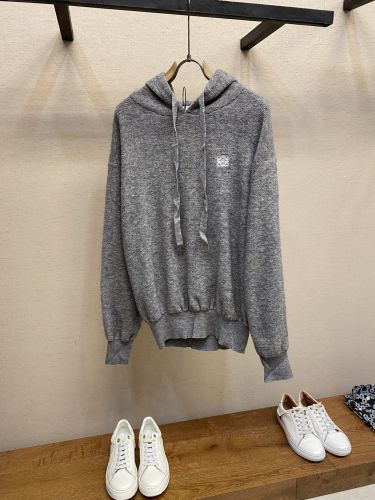 上品 洗練された アナグラム刺繍 フーディー ロエベ パーカー