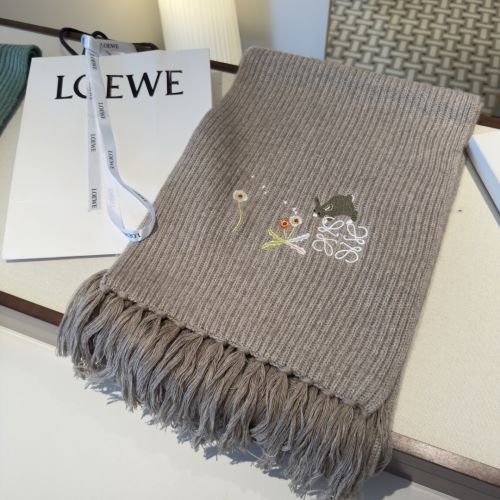 LOEWE x Suna Fujita ロエベ スカーフ コピー アナグラム刺繍 ニットマフラー 