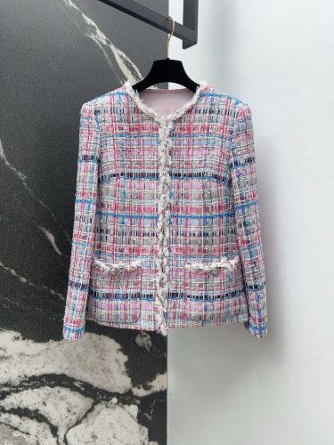 マルチカラー ツイード ノーカラージャケット シャネル ジャケット コピー レディース