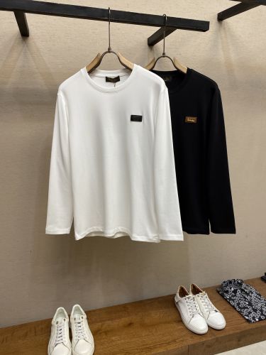 シンプル 洗練された 長袖Tシャツ ドルチェ&ガッバーナ Tシャツ 偽物 コットン