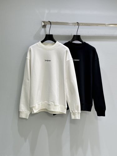 カジュアル 定番 ロゴ入り クルーネック スウェットシャツ イヴ・サンローラン Tシャツ 偽物