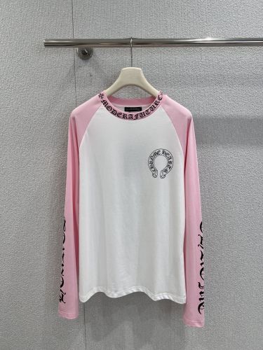 ロゴプリント ラグランスリーブ 長袖Tシャツ クロムハーツ Tシャツ 偽物 コットン