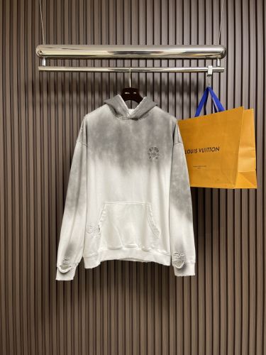 ヴィンテージ ダメージ加工 ゆったり フーディー クロムハーツ パーカー 偽物 プルオーバー