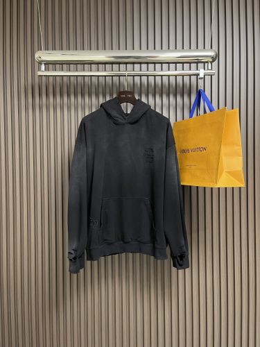 クロムハーツ パーカー 偽物 ヴィンテージ ダメージ加工 ゆったり フーディー ブラック