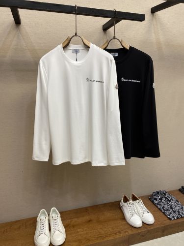 モンクレール Tシャツ 偽物 シンプル 洗練された クルーネック 長袖Tシャツ