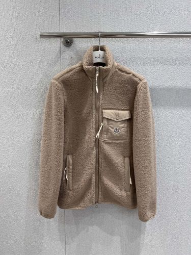 スタイリッシュ フリースジャケット モンクレール ジャケット 偽物 ベージュ