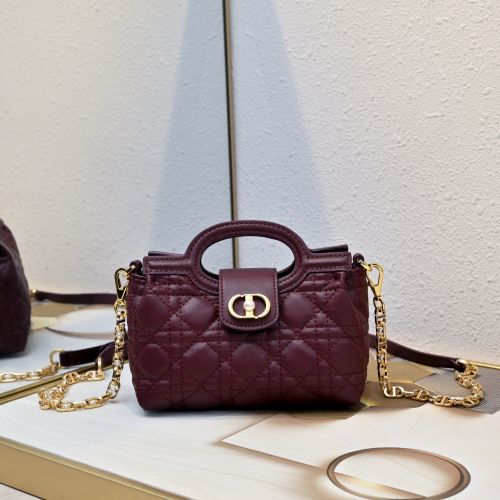クリスチャン・ディオール バッグ コピー Dior Jolie トップハンドル ミニバッグ ワイン