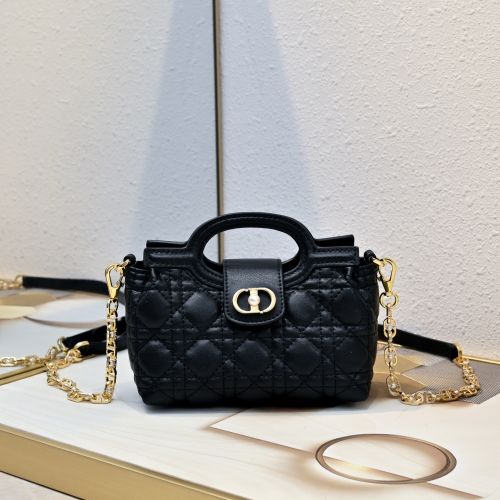 人気 新作 クリスチャン・ディオール バッグ コピー Dior Jolie トップハンドル ミニバッグ ブラック