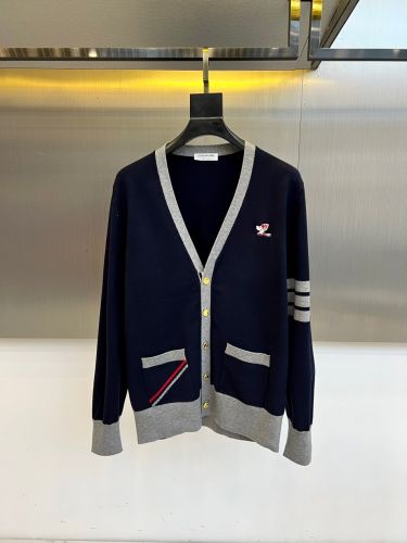 カジュアル 洗練された Vネック カーディガン トムブラウン ニット