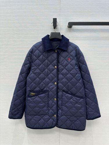 上品 カジュアル キルティングブルゾン ラルフローレン ジャケット 偽物 ネイビー