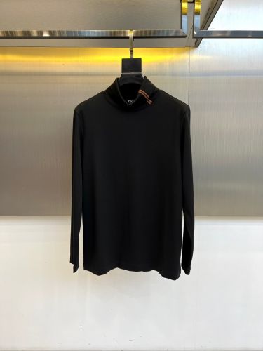 シンプル タートルネック ロングスリーブTシャツ エルメネジルド・ゼニア Tシャツ 偽物 ブラック