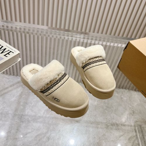 UGG スエード ムートン スリッパ アグ サンダル スーパーコピー 秋冬 カジュアル ベージュ