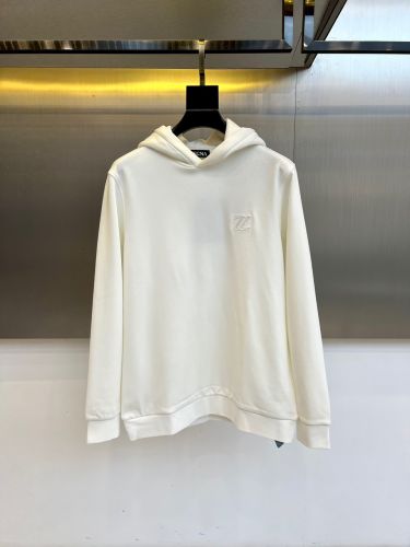 カジュアル 合わせやすい ロゴ フーディー エルメネジルド・ゼニア パーカー 偽物 ホワイト