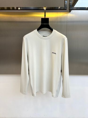シンプル 洗練された コットン 長袖Tシャツ エルメネジルド・ゼニア Tシャツ 偽物