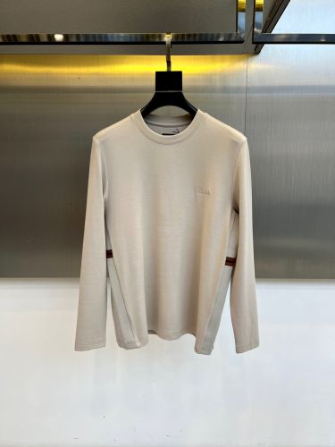 エルメネジルド・ゼニア Tシャツ 偽物 シンプル 洗練された コットン 長袖Tシャツ 