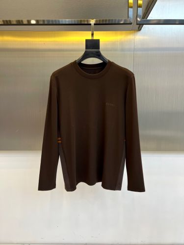 洗練された エルメネジルド・ゼニア Tシャツ 偽物 シンプル コットン 長袖Tシャツ