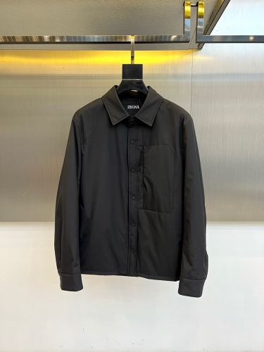エルメネジルド・ゼニア ジャケット 偽物 カジュアル 上品 シャツジャケット ブラック