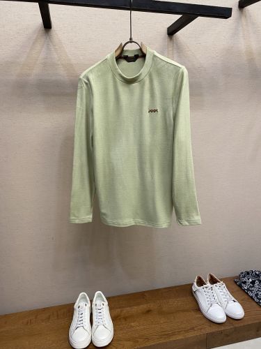シンプル 上品 ロゴ 長袖Tシャツ エルメネジルド・ゼニア Tシャツ 偽物 グリーン