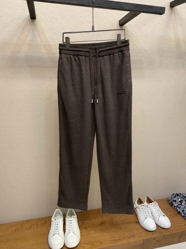 リラックス スウェットパンツ カジュアル エルメネジルド・ゼニア パンツ 偽物 コーヒー