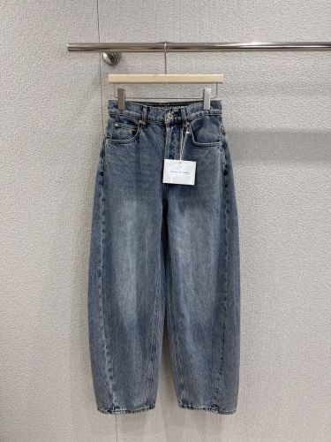 トレンド バレルレッグデニムパンツ アレキサンダーワング ジーンズ コピー ブルー