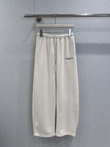 ロゴ刺繍 コーデュロイ カジュアルパンツ アレキサンダーワング パンツ 偽物 ホワイト