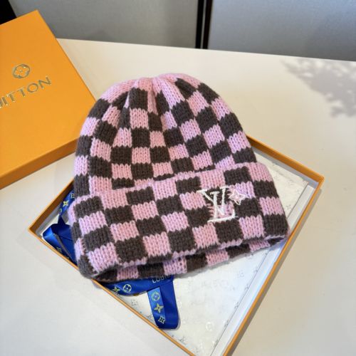 ルイ・ヴィトン キャップ 偽物 ユニセックス カジュアル 上品 ダミエ ニットキャップ 