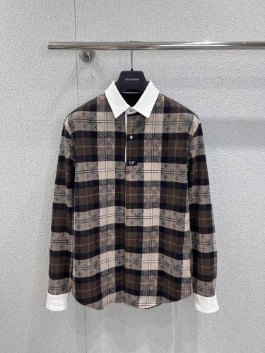 モノグラム フランネル ロングスリーブ ポロシャツ ルイ・ヴィトン Tシャツ コピー ユニセックス