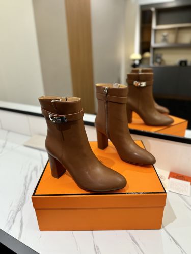 エルメス スーパーコピー ショートブーツ 定番 人気 サンジェルマン アンクルブーツ ブラウン