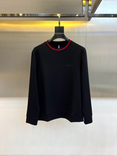 カジュアル 定番 グッチ Tシャツ コピー ウェブストライプ スウェットシャツ ブラック