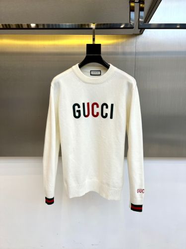定番 合わせやすい クルーネックニット グッチ セーター 偽物 トップス ホワイト