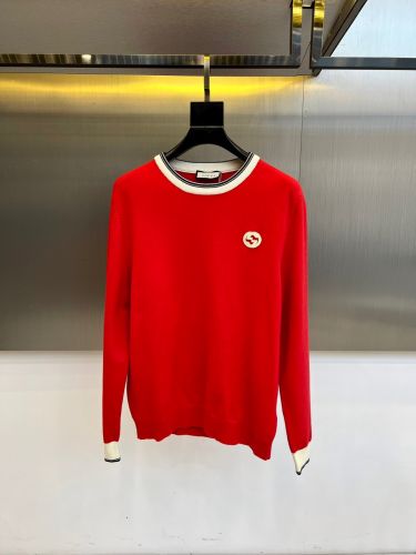 グッチ セーター 偽物 インターロッキングG クルーネックニット レッド