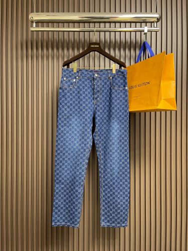 上品 お洒落 GGパターン デニムパンツ グッチ ジーンズ 偽物 合わせやすい
