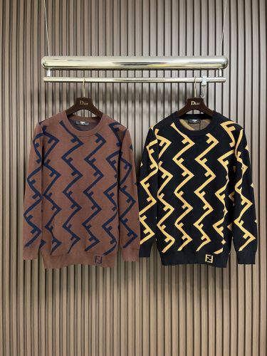 上品 カジュアル クルーネック ニット フェンディ セーター 偽物 プルオーバー