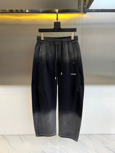 プラダ パンツ 偽物 ロゴ入り スタイリッシュ カジュアル スウェットパンツ 