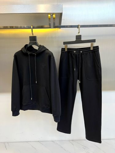 フーディー＆スウェットパンツ 上下セット プラダ セットアップ 偽物 ブラック