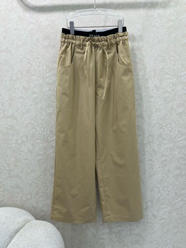 スタイリッシュ カジュアル イージーパンツ プラダ パンツ 偽物 カーキ