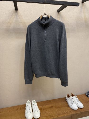 シンプル 洗練された ハーフジップ ニット バレンシアガ セーター 偽物 プルオーバー