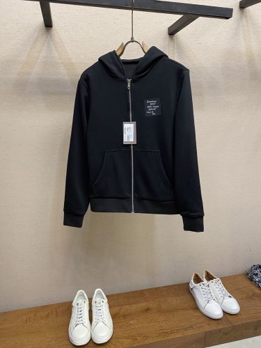 ベーシック コットン ジップアップパーカー バレンシアガ パーカー コピー ブラック
